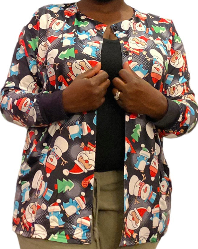 Christmas Scrub Jacket image 1