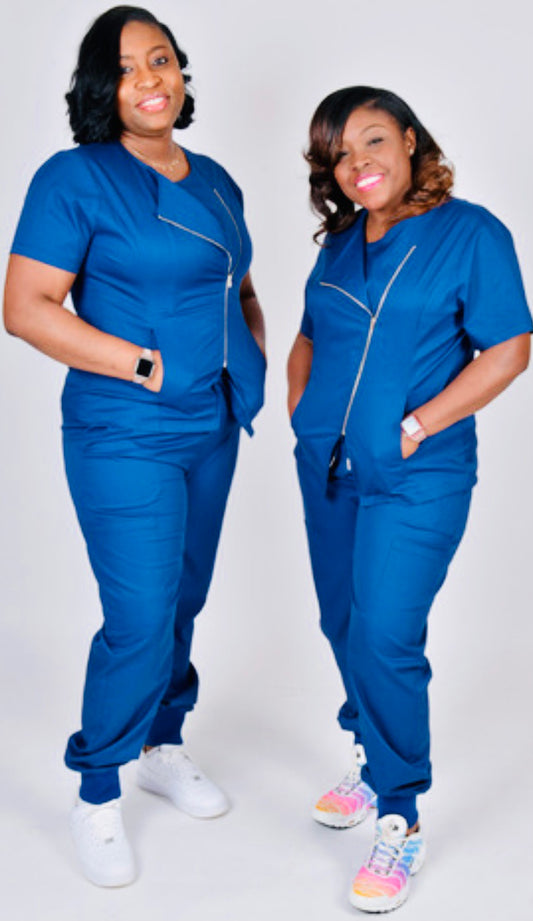 Zip Front Scrub/Straight Leg Pant Set  image 0
