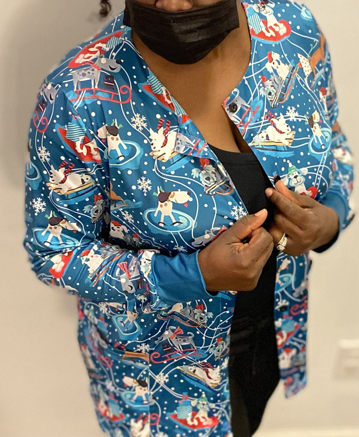 Christmas Scrub Jacket image 1