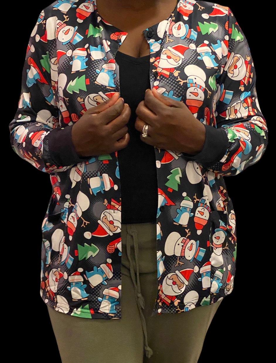 Christmas Scrub Jacket image 1