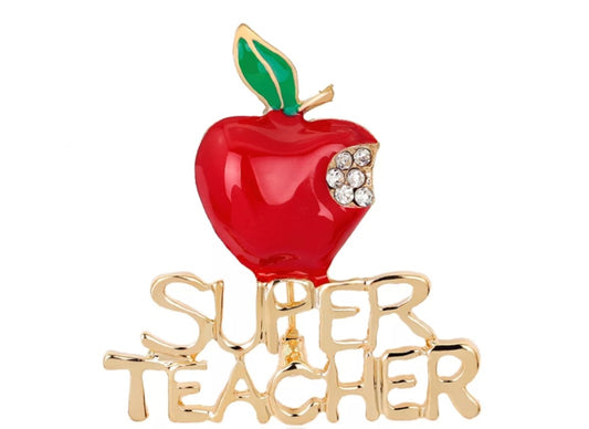 Teacher Diamond Brooch Pin  image 0