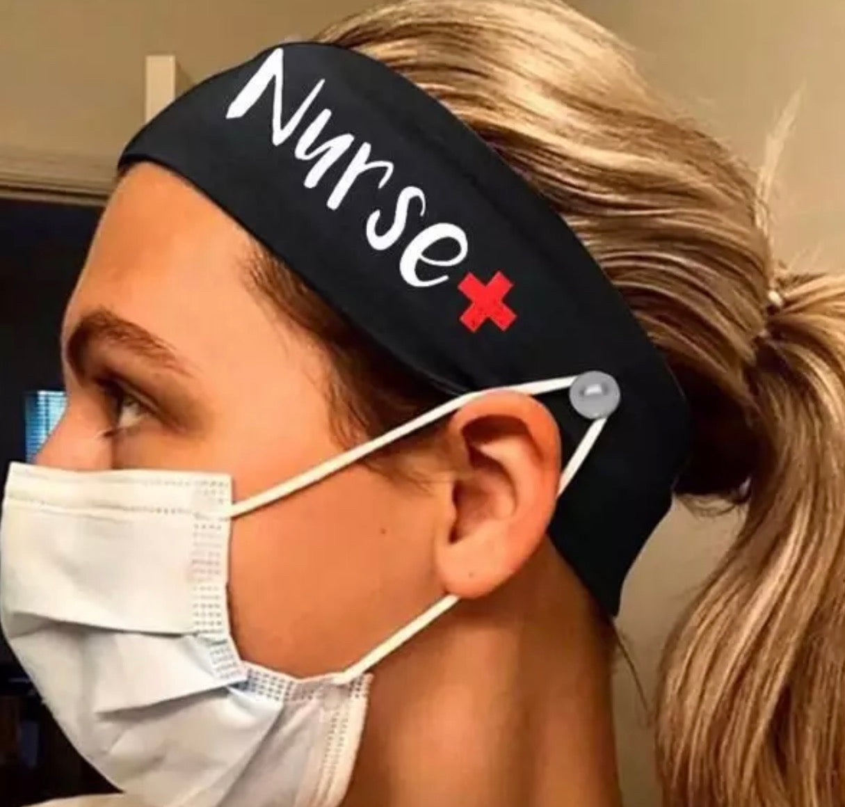 Nurse Headband w/ Button image 2