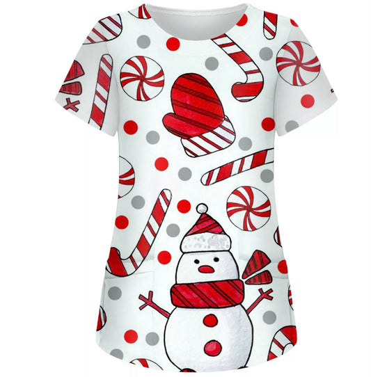 Christmas Scrub Top Shirt  image 0