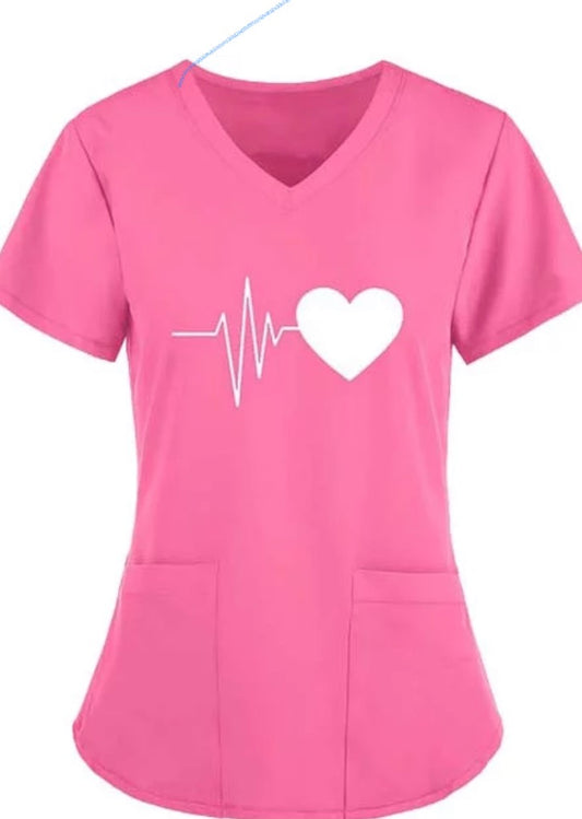 Shaded Heart Scrub Top  image 0