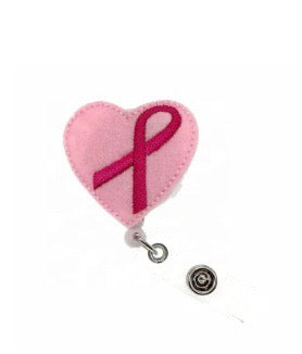 Breast Cancer Badge Reel w/Clip  image 0
