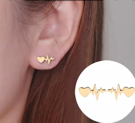 Stainless Steel Heart Studs  image 0