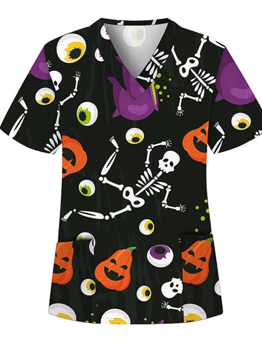 Halloween Print -Scrub Style Shirt image 0